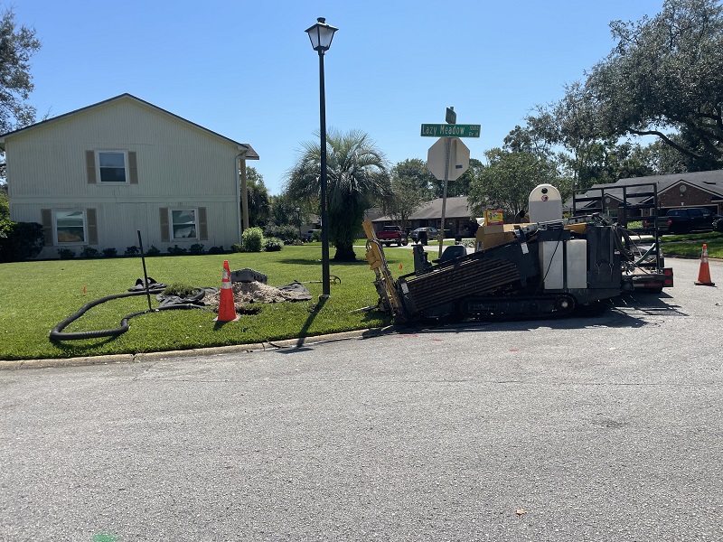 Drill Photo for Streetlight Installation